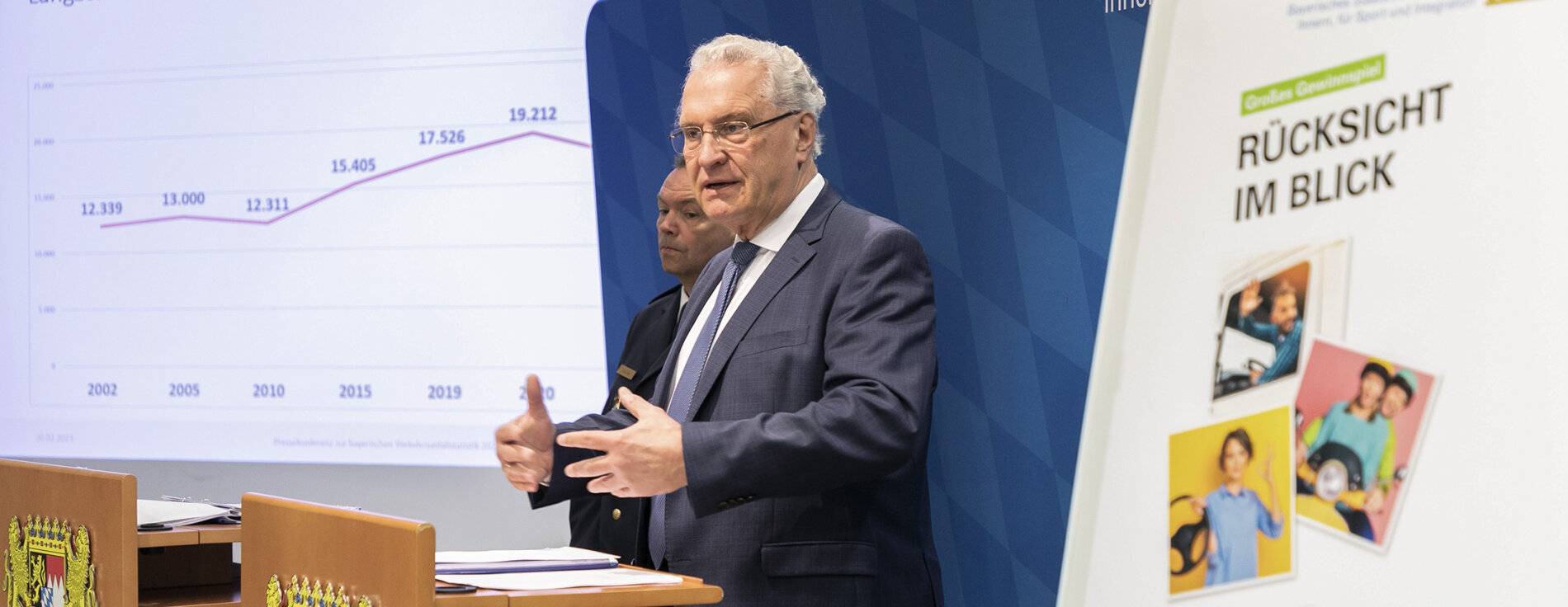 Bayerns Innenminister Joachim Herrmann zur Bilanz der bayerischen Verkehrsunfallstatistik 2022
